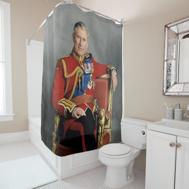 King Charles III Shower Curtain (In Situ)