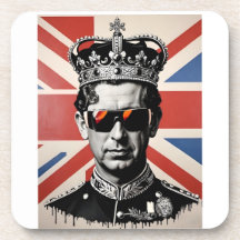 king Charles iii sunglasses coaster union jack 