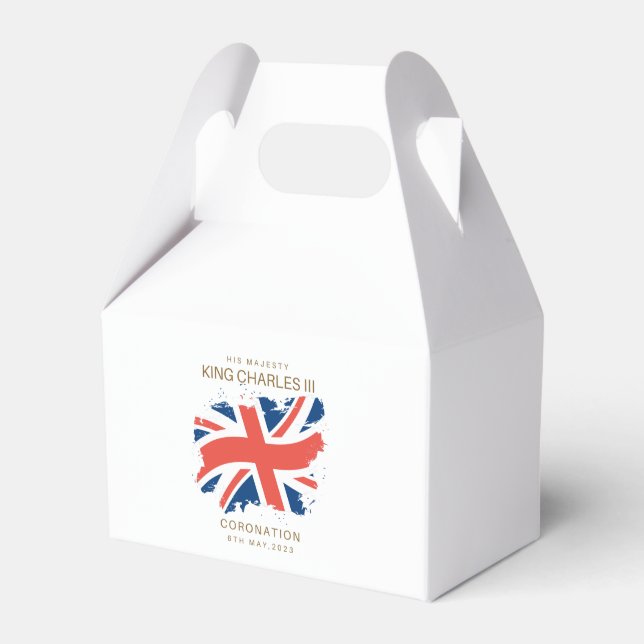 King Charles III Union Jack Flag Favour Box (Front Side)
