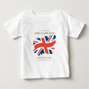 King Charles III Union Jack Flag T-Shirt