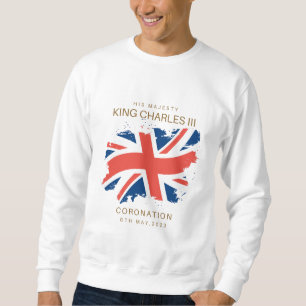 King Charles III Union Jack Flag T-Shirt Sweatshirt