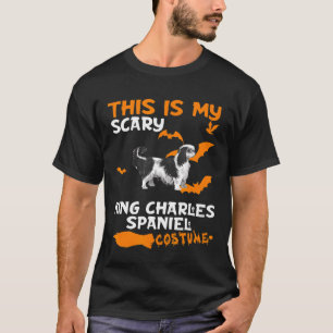 King Charles Spaniel Costume Halloween Lazy Scary T-Shirt