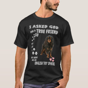 King Charles Spaniel Dog Mum Dad Print English Toy T-Shirt