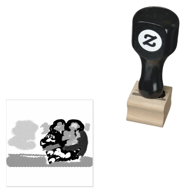King charles spaniel flowers so nice  rubber stamp (Stamped)