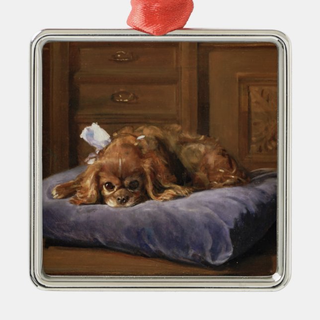 King Charles Spaniel Metal Tree Decoration (Front)