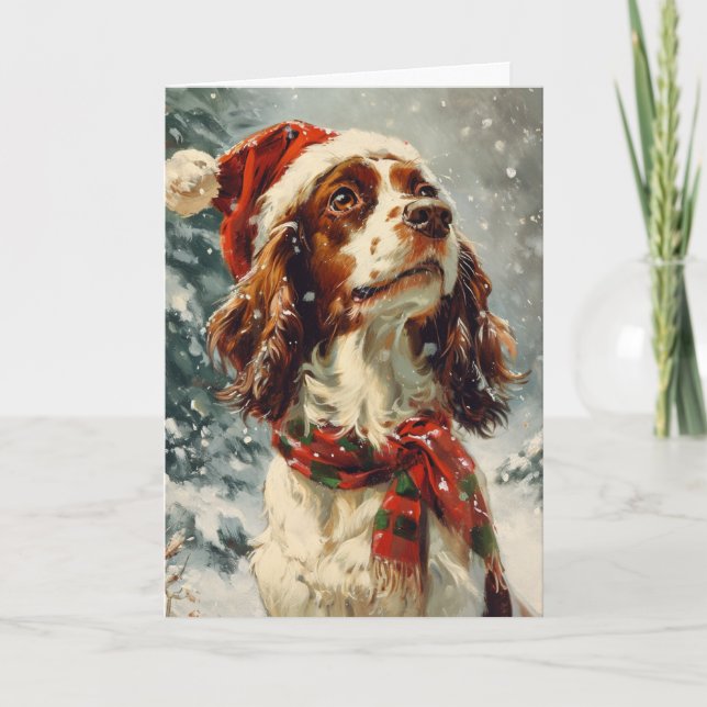 King Charles Spaniel personalised Christmas  Holiday Card (Front)