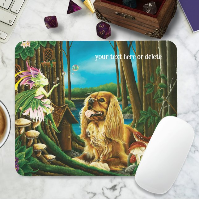 King Charles Spaniel Sprite Fantasy Mouse Pad (Creator Uploaded)