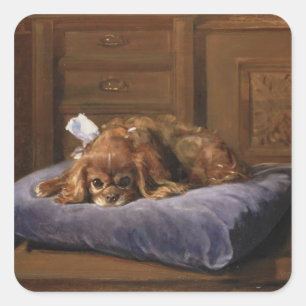 King Charles Spaniel Square Sticker