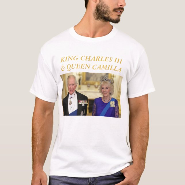 King Charles Third & Queen Camilla  T-Shirt (Front)