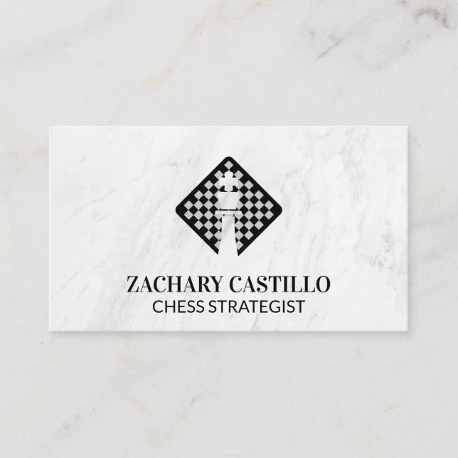 King Chess Piece | Chess Board Business Card (Front)
