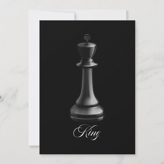 King Chess Piece Halloween Costume Chess Lover Invitation (Front)