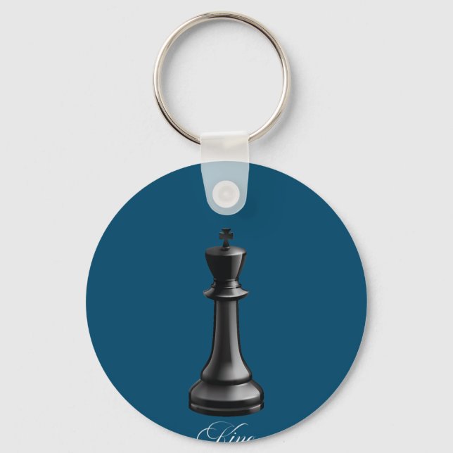 King Chess Piece Halloween Costume Chess Lover Key Ring (Front)