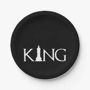 King Chess Piece Halloween Costume Chess Lover Paper Plate