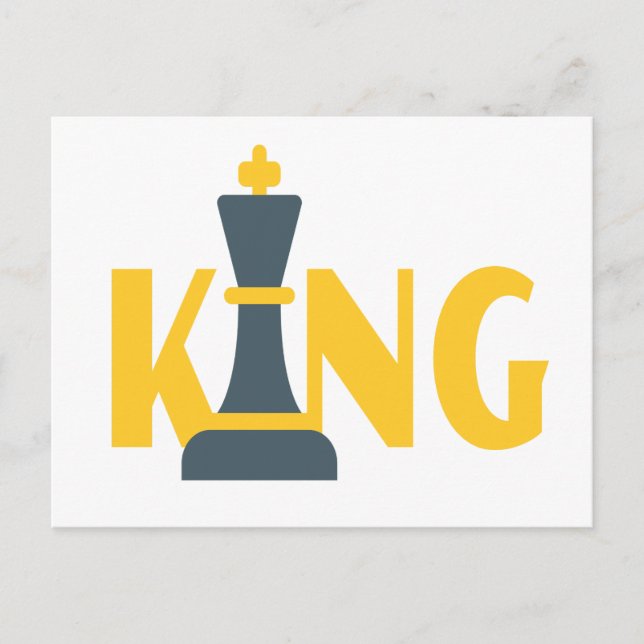 King Chess Player Postcard (Front)