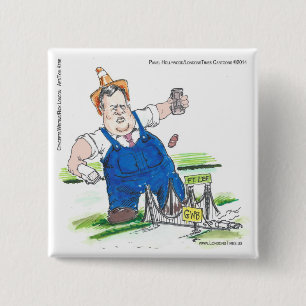 King Christie & GW Bridge Funny 15 Cm Square Badge