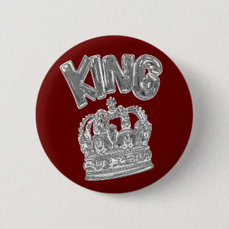 king.chrome 6 cm round badge