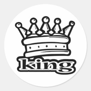 King Classic Round Sticker