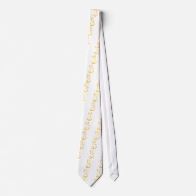 King Cobra in Swish Drawing Style Tie (Front)