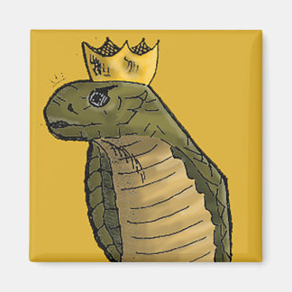 King Cobra Magnet | Funny Snake with a crown comic