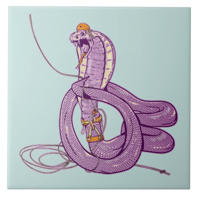 King Cobra Snake Rock Climbing Tile (Front)