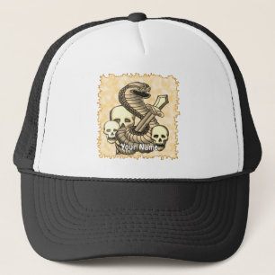 King Cobra Sword Skull  Trucker Hat