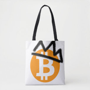 KING COIN _Bitcoin_Black Crown Tote Bag