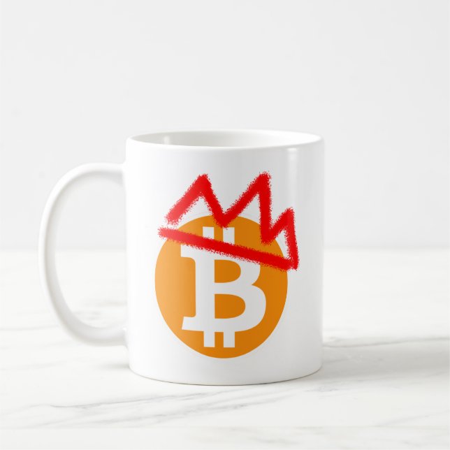 KING COIN _Bitcoin_Red Graffiti Crown Mug (Left)