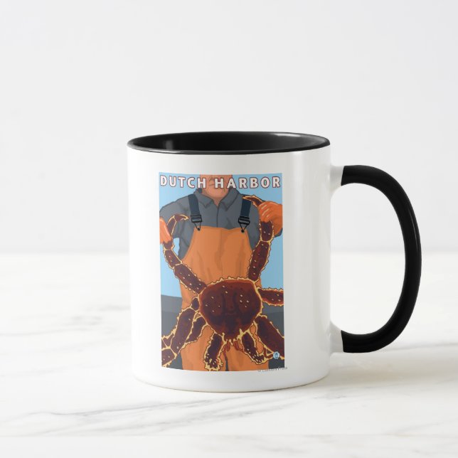 King Crab Fisherman - Dutch Harbour, Alaska Mug (Right)