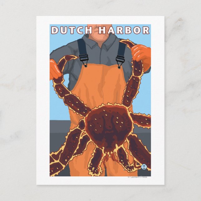 King Crab Fisherman - Dutch Harbour, Alaska Postcard (Front)