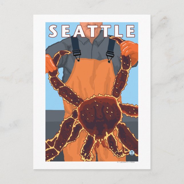 King Crab Fisherman - Seattle, Washington Postcard (Front)