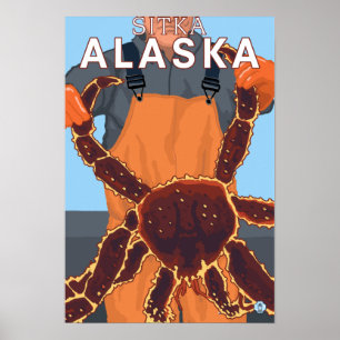King Crab Fisherman - Sitka, Alaska Poster