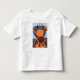 King Crab Fisherman- Vintage Travel Poster Toddler T-Shirt