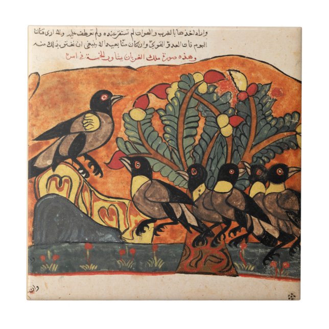  King Crow Advice Indian Renaissance Tile (Front)
