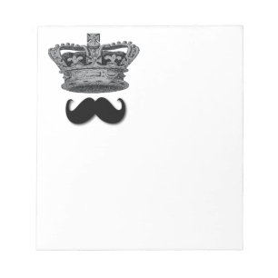 King Crown and Moustache Notepad