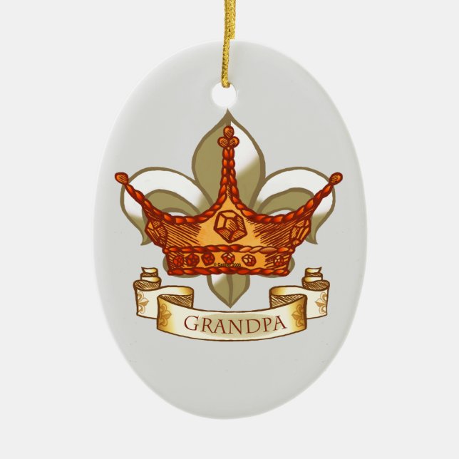 King Crown Grandpa ornament (Front)