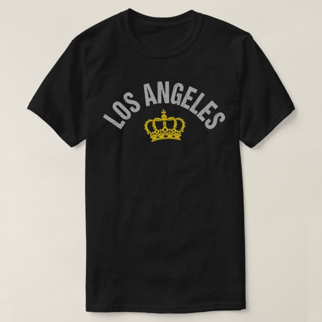 King Crown LA Los Angeles LA Classic Pro Sports Fa T-Shirt (Design Front)