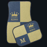 King Crown Pickleball 3D Monogram    Car Mat<br><div class="desc">You'll be a winner with this special set of car mats -- truly makes him the king of the court -- Blue and Gold, with a crown of course, and a 2-tone 3D Monogram. Would also make a wonderful gift for the pickleball enthusiastic. Any design questions, just send an email...</div>