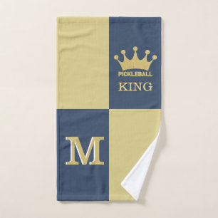 King Crown Pickleball 3D Monogram    Hand Towel