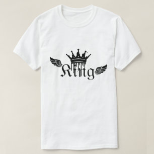 King Crown Wings – Gothic King Typography Design T-Shirt