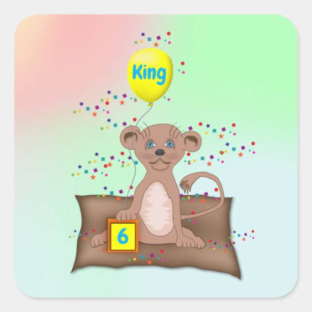 King Cub   Square Sticker (Front)