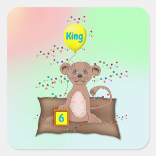 King Cub   Square Sticker