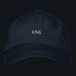 KING Custom Style Comfort in eye-catching Men's  Embroidered Hat<br><div class="desc">Make a statement with this navy cap featuring "KING" embroidered in eye-catching detail. The cap's soft cotton fabric and adjustable fit ensure both style and comfort.</div>