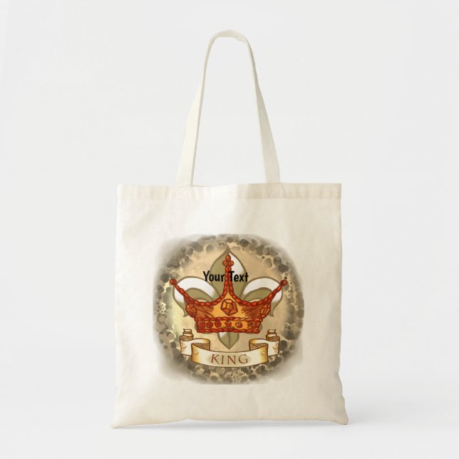 King Dad Banner Crown custom name Tote Bag (Front)