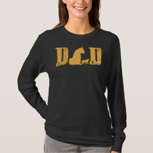 King Dad Lion Cub Son Daughter Head Father's Day D T-Shirt