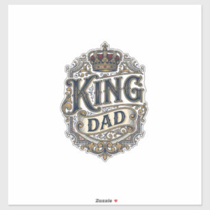 King Dad Vintage Engraving Father's Day Shirt_1