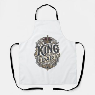 King Dad Vintage Engraving Father's Day Shirt_1 Apron