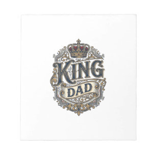 King Dad Vintage Engraving Father's Day Shirt_1 Notepad