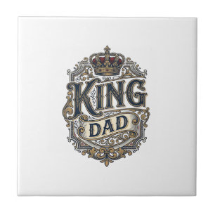 King Dad Vintage Engraving Father's Day Shirt_1 Tile