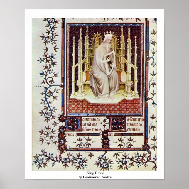 King David By Beauneveu André Poster (Front)