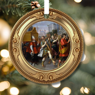 King David Dancing Before Ark Biblical Jesse Tree Metal Tree Decoration